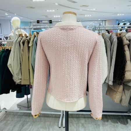 레이스 브이넥 숏 블라우스