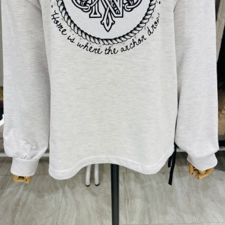 밑단 끈 블링 티셔츠