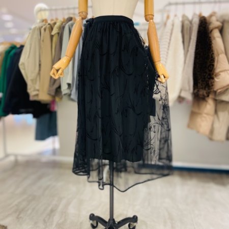 베일 레터링 스커트