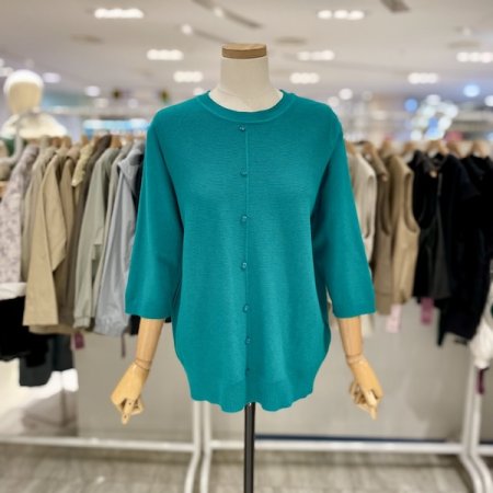 중 단추 7부 니트