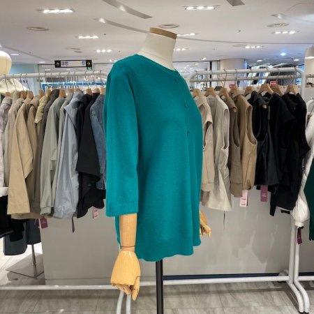 중 단추 7부 니트