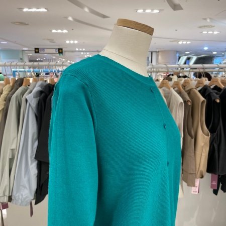 중 단추 7부 니트