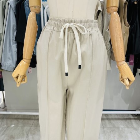 올밴딩 끈 절개 배기팬츠