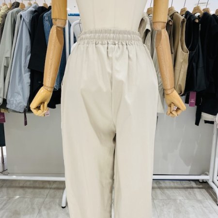 올밴딩 끈 절개 배기팬츠