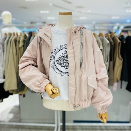 후드 단추 포인트 점퍼