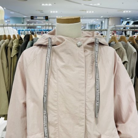 후드 단추 포인트 점퍼