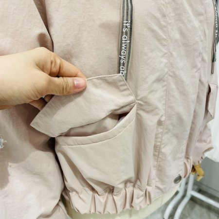 후드 단추 포인트 점퍼