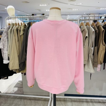 센터 절개 맨투맨 티셔츠