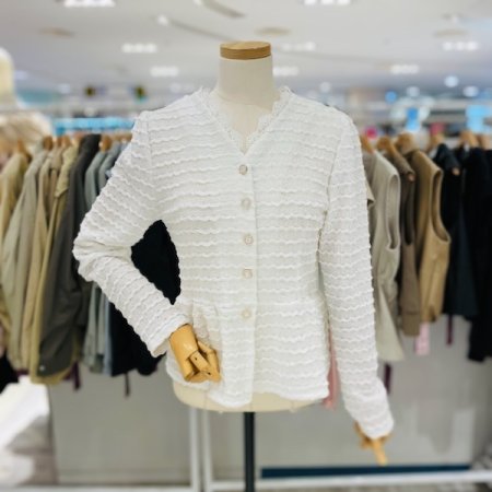 겹 레이스 V넥 블라우스