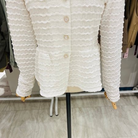 겹 레이스 V넥 블라우스