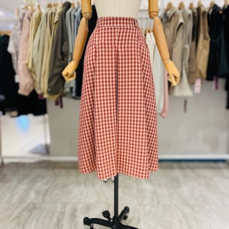 체크 빈티지 스커트