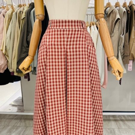 체크 빈티지 스커트