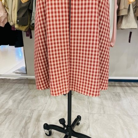 체크 빈티지 스커트