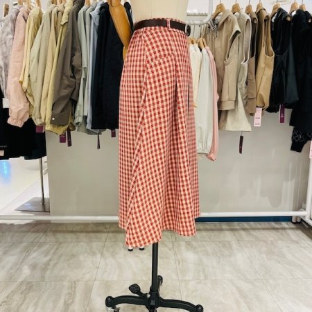 체크 빈티지 스커트