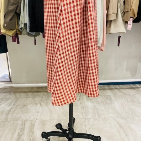 체크 빈티지 스커트
