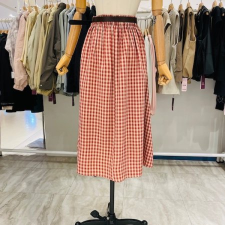 체크 빈티지 스커트
