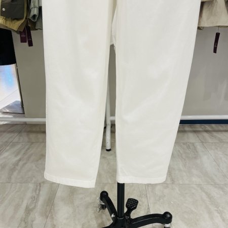 투버튼 면 스판 배기 팬츠