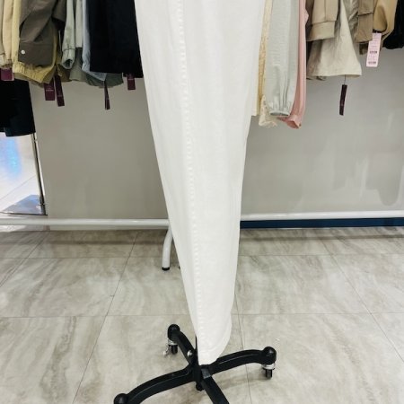 투버튼 면 스판 배기 팬츠