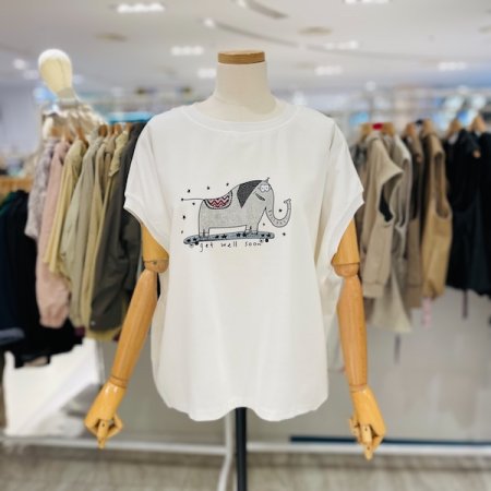 박시 코끼리 티셔츠