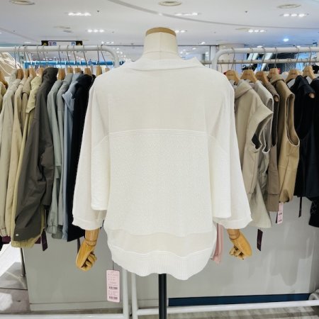 브이넥 자개퍼튼 니트 가디건