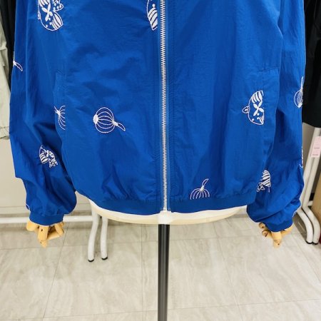 자수 후드 언발 점퍼