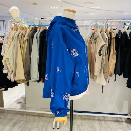 자수 후드 언발 점퍼