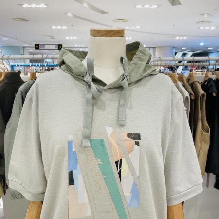 밑단 스트링 패션 후드티셔츠