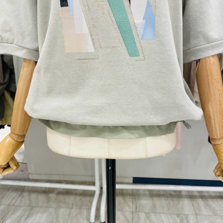 밑단 스트링 패션 후드티셔츠