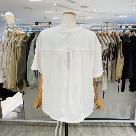 포켓 비즈 면 티셔츠