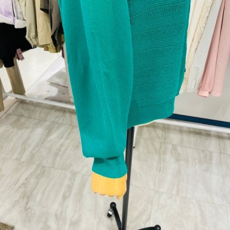 가로줄 후드 가디건