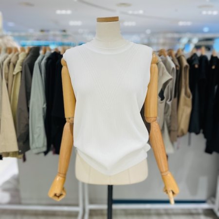 쓰리 브이넥 민소매 니트