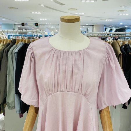 벌룬 소매 블라우스