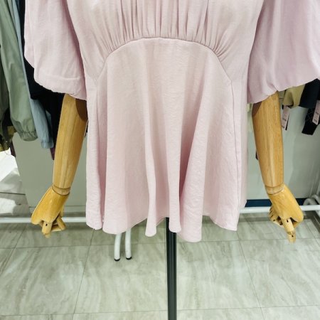 벌룬 소매 블라우스