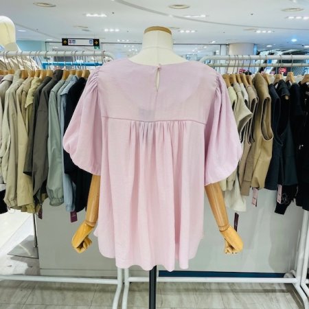 벌룬 소매 블라우스