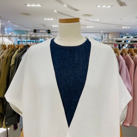 판초 니트 믹스 가디건