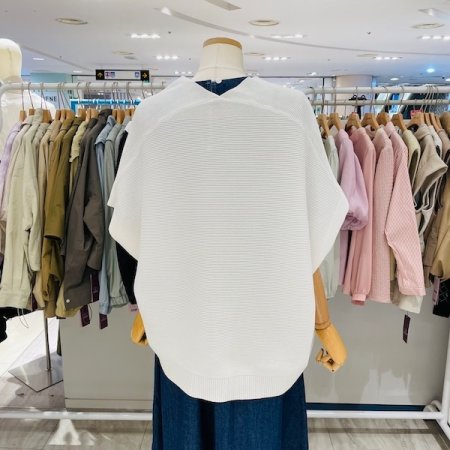 판초 니트 믹스 가디건