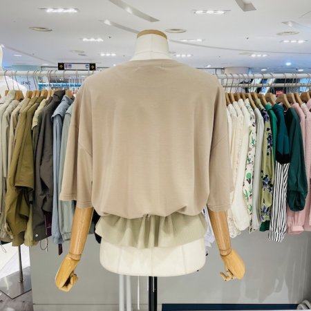 스트링 골지 티셔츠