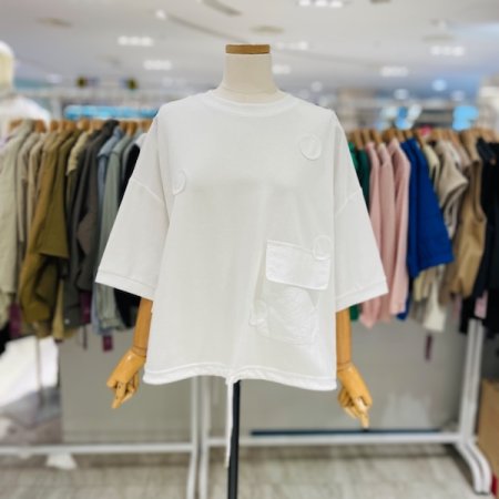 도트 스트링 반팔 티셔츠