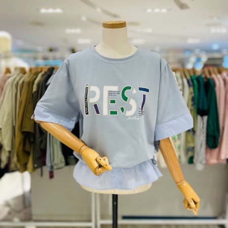 레스트 ST셔츠 배색 티셔츠