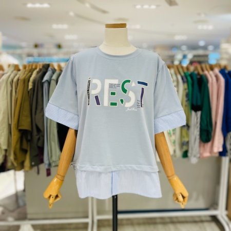 레스트 ST셔츠 배색 티셔츠