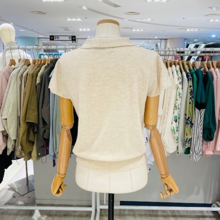 스카시 캡소매 카라 니트