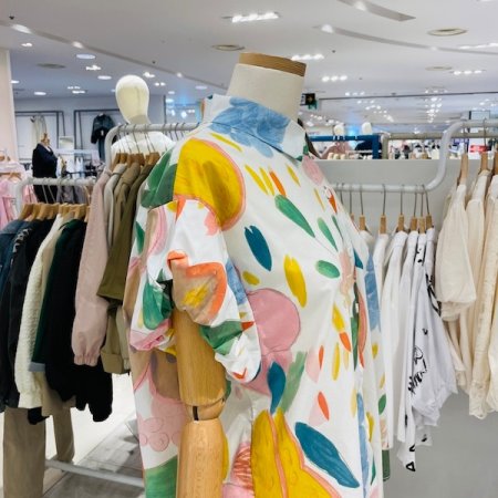 컬러풀 플라워 블라우스