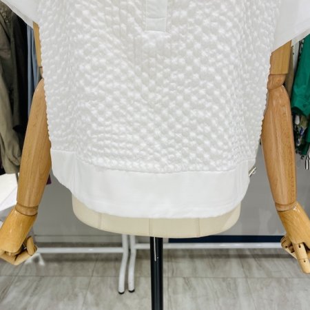 밑단 스트링 배색 셔츠