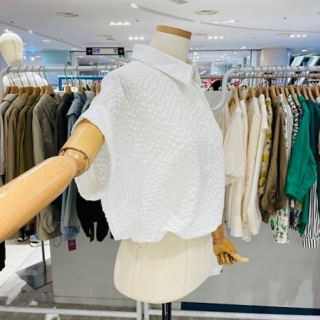 밑단 스트링 배색 셔츠