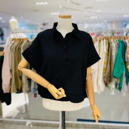 밑단 스트링 배색 셔츠