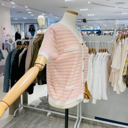 진주 트위드 가디건