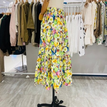 비비드 플라워 스커트