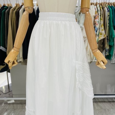 물결 펄 롱 스커트