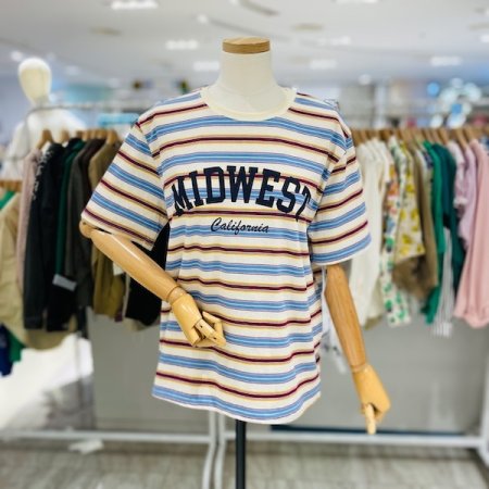 멀티컬러 반팔티셔츠