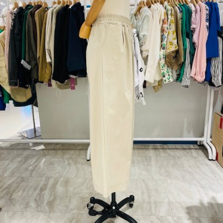 올밴딩 무지 와이드팬츠